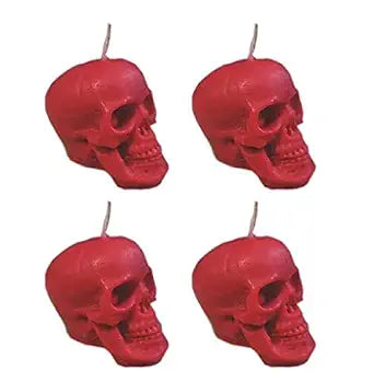 Red skull candle 2 inches