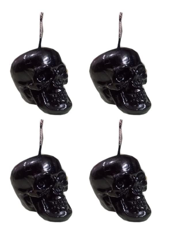 Black skull candle 2 inch