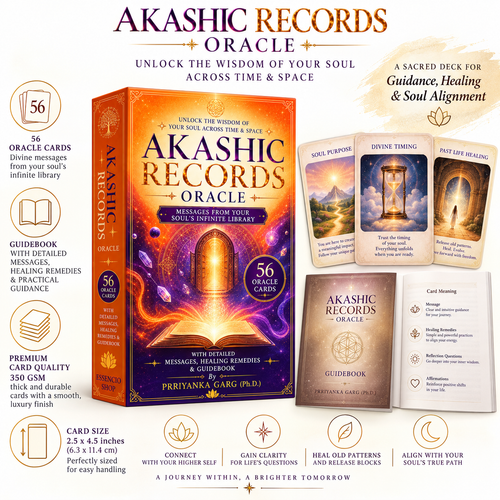 Akashic Records Oracle Card Set of 56 with Detailed Guidebook | Collective Gifts | Spiritual Gifts