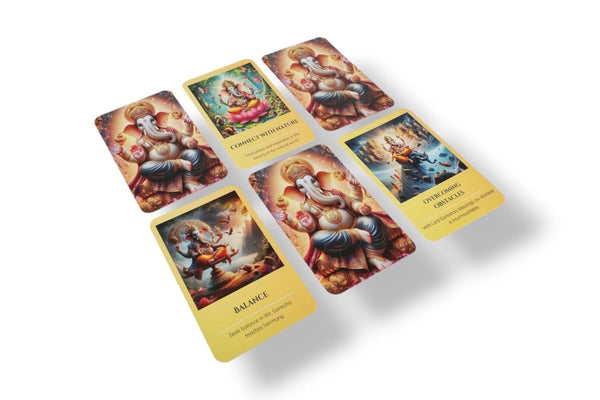 Ganesha Oracle Cards Game Set - A 42 Full Color Card (Size 12 x7 cm) and Detailed Guidebook, Divine guidance, remove blockages, Best spiritual gifts