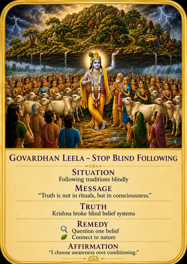 Shree Krishna Leela 60 Oracle Cards with Learnings from Shri Krishna Life Events from Birth Till Eternity