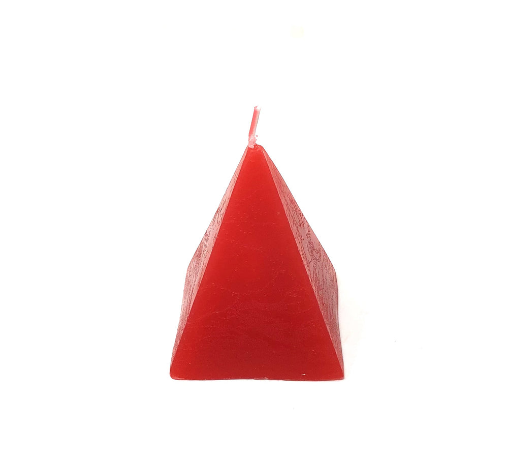 Red pyramid candle 4 inch