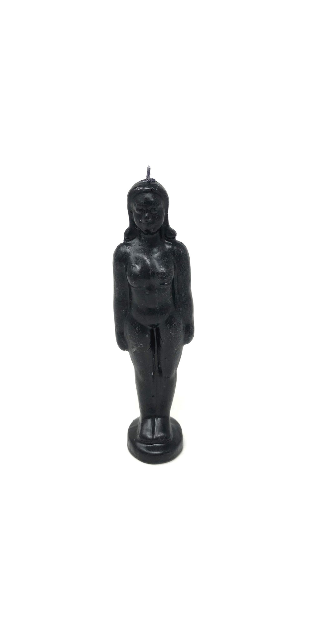 Black female figurine candle 6.5 inches