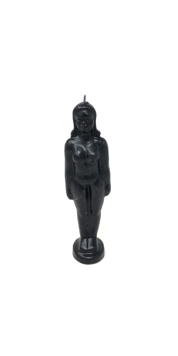 Black female figurine candle 6.5 inches