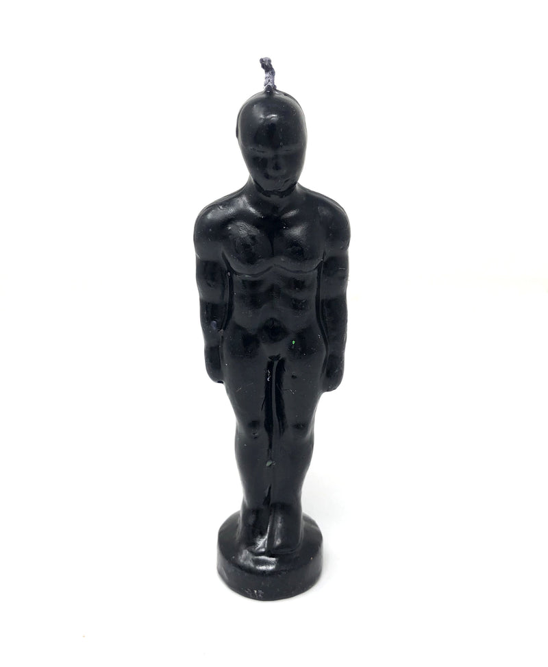 Black male figurine candle 6.5 inches