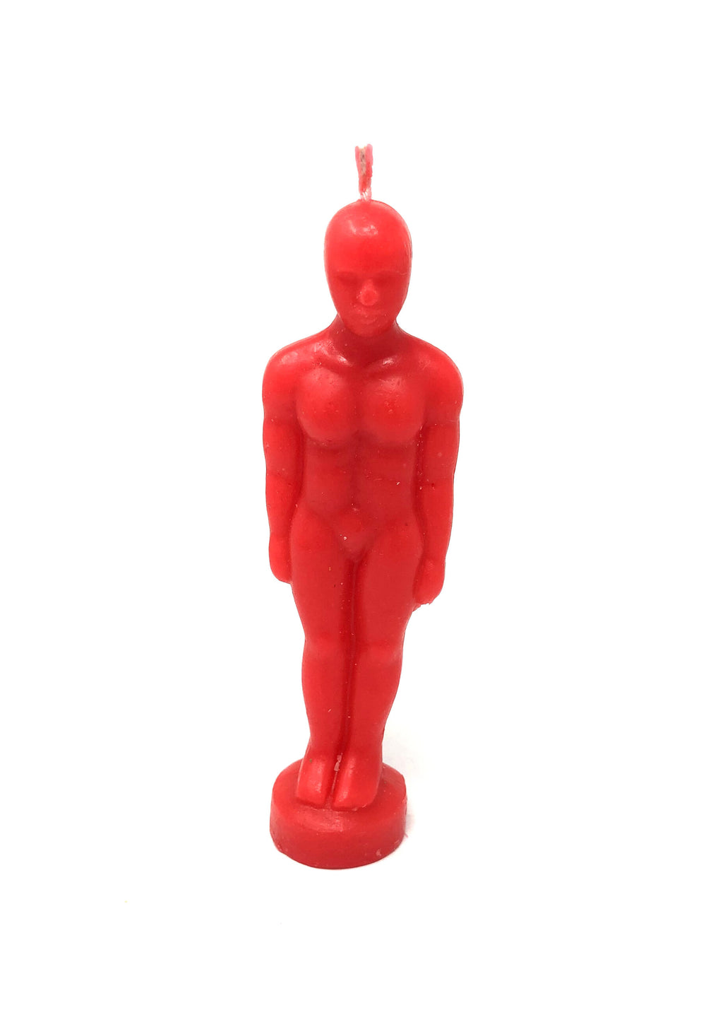 Red male figurine candle 6.5 inches