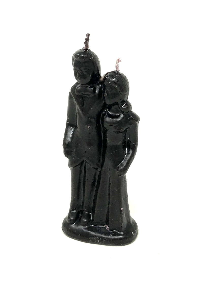 Black marriage couple figurine candle