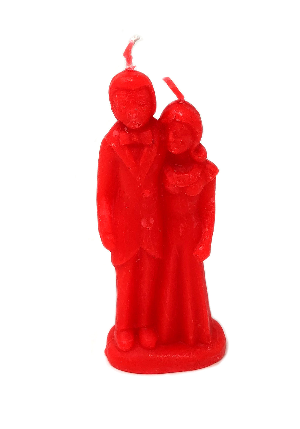 Red marriage couple figurine candle