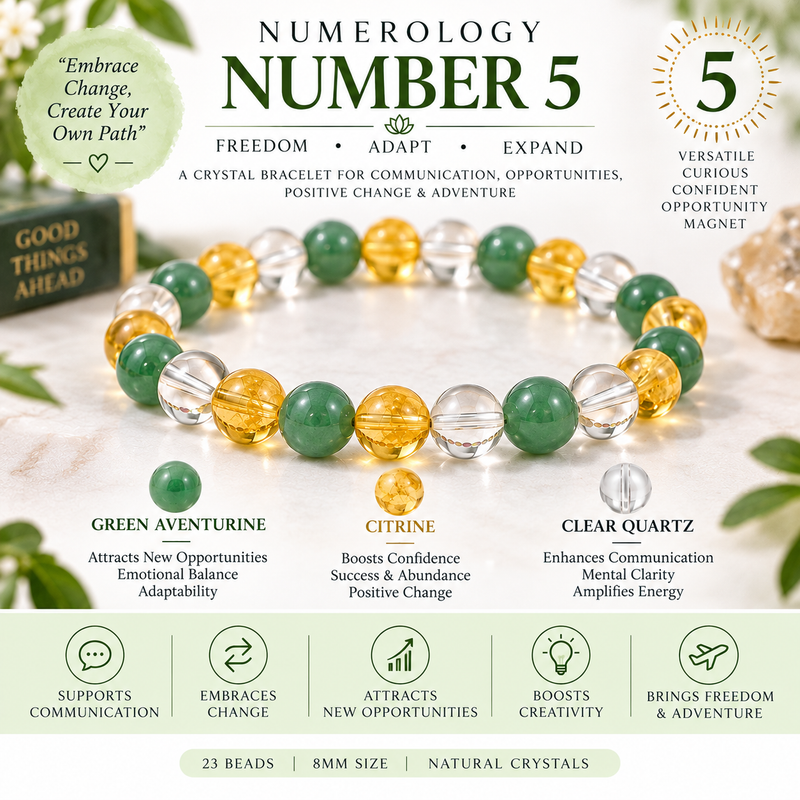 Crystal Bracelet for Birth number 5