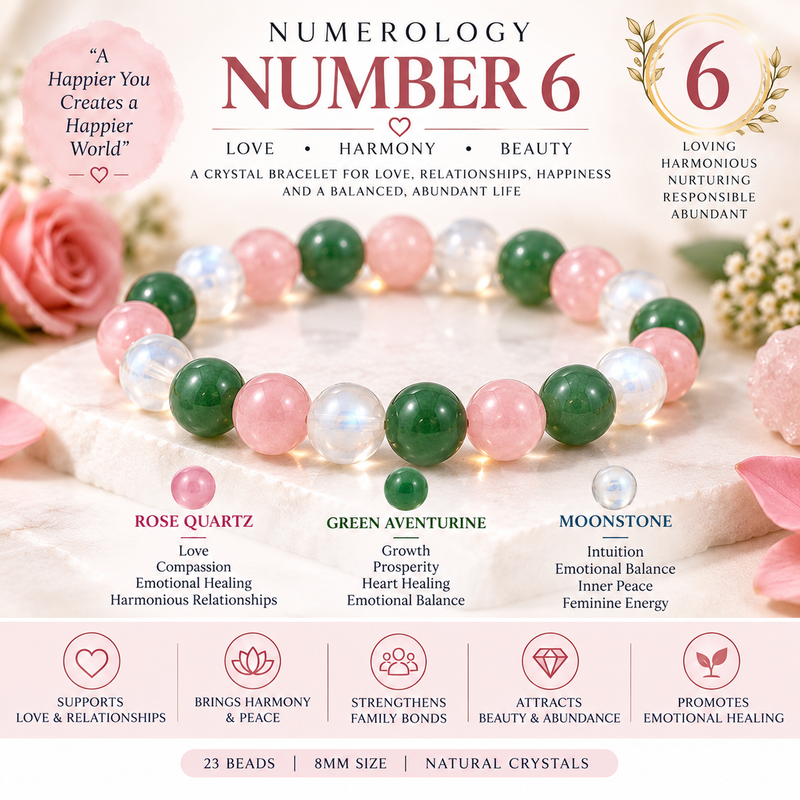Crystal Bracelet for Birth number 6