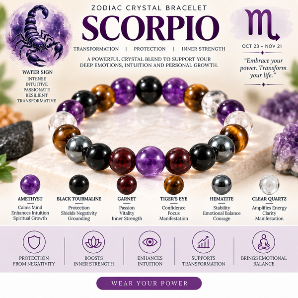 crystal bracelet for scorpion