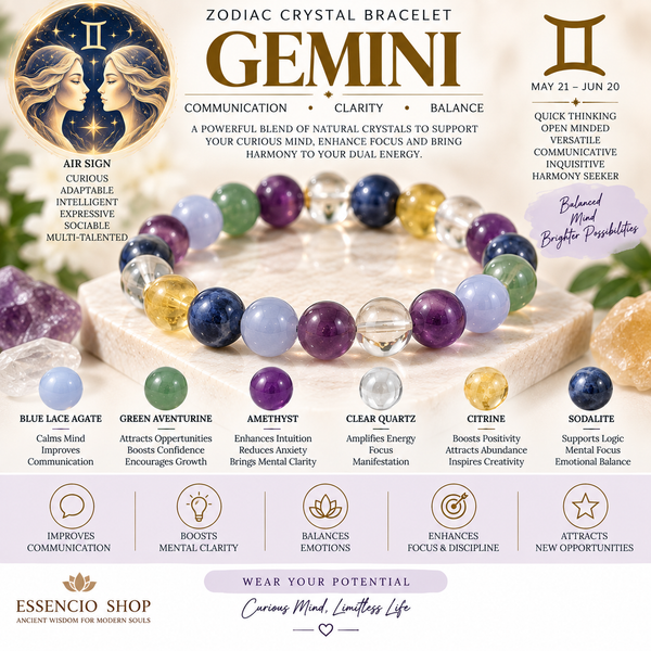 Crystal bracelet for gemini