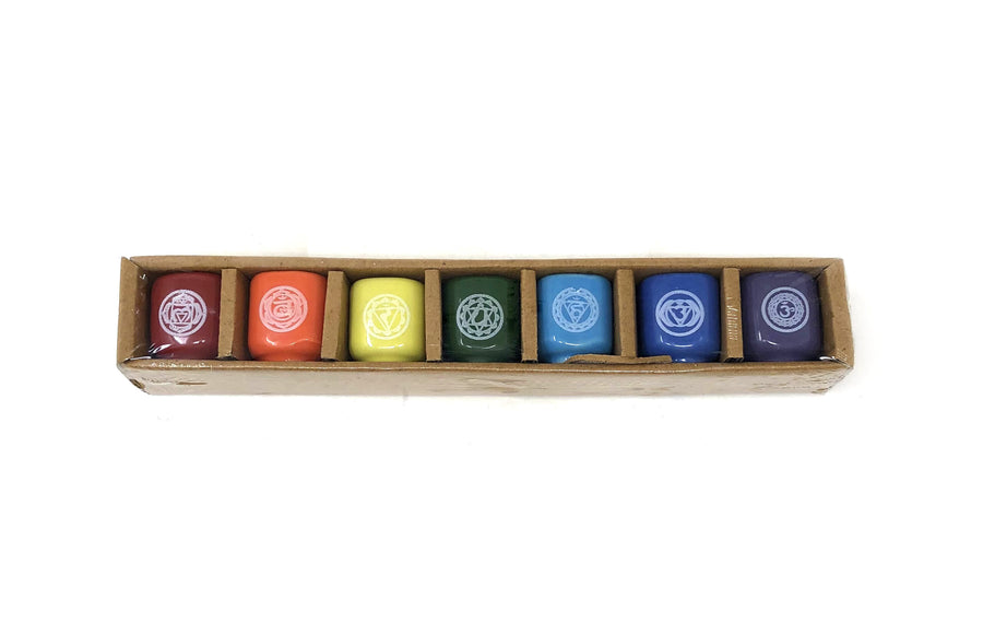 7 chakra candle holder set