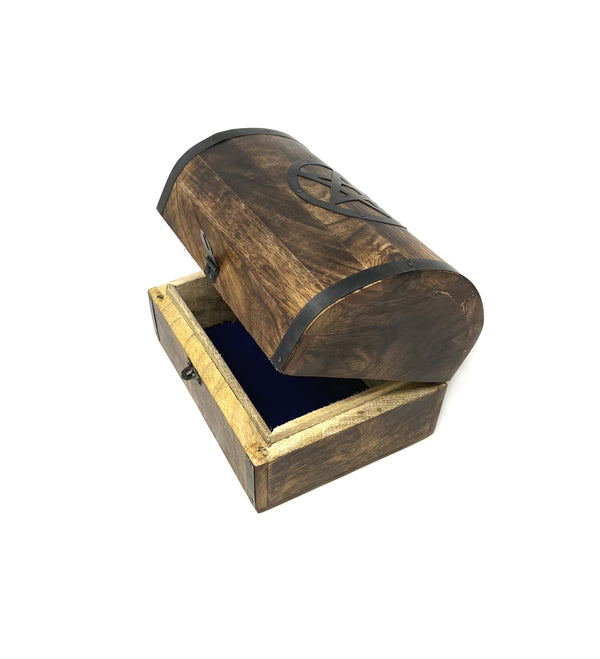 Brown WOODEN STORAGE / TAROT CARD BOX TREE OF LIFE, CURVED  FOR TAROT CARDS, JEWELRY