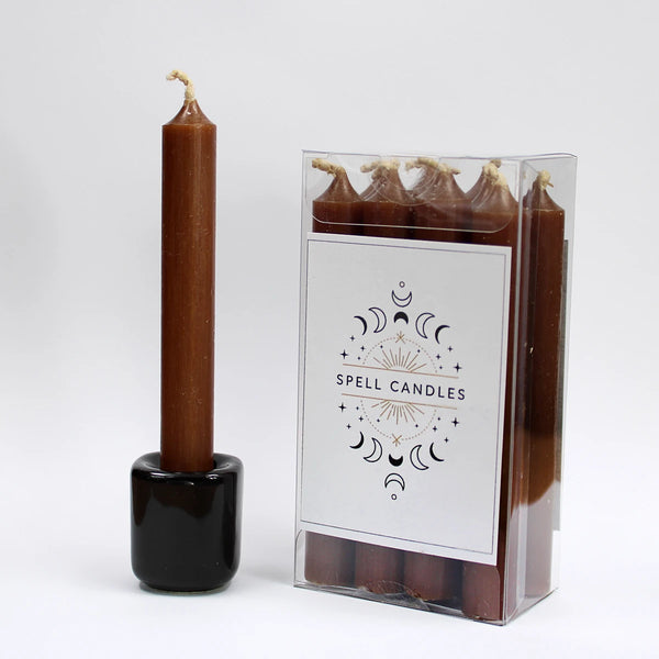 Brown color candle set of 20, 4 inch long