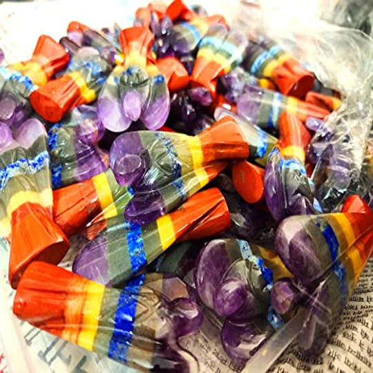 7 Chakra Crystal Angel 2 inches - Image 2
