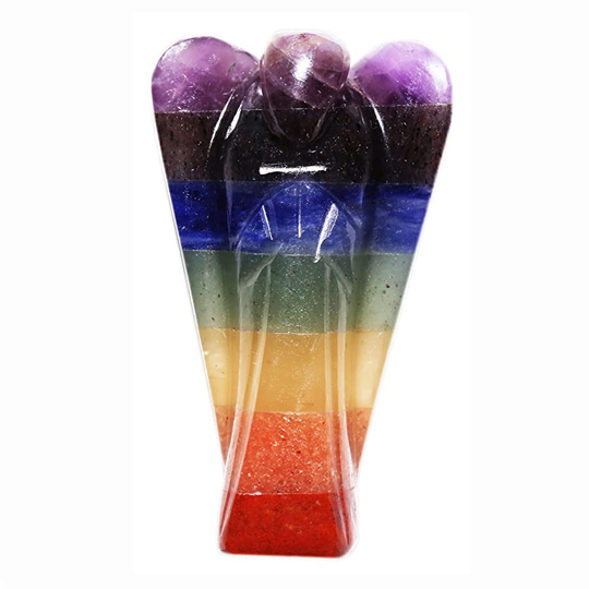 7 Chakra Crystal Angel 2 inches