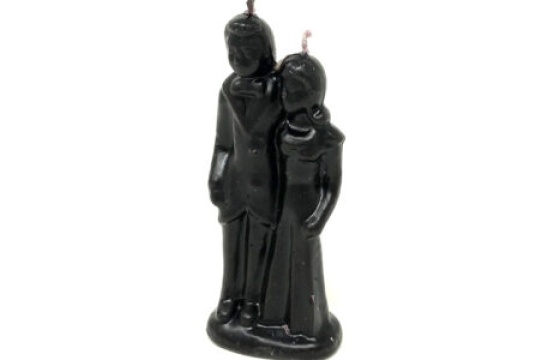 Black Marriage Couple Figurine Candle