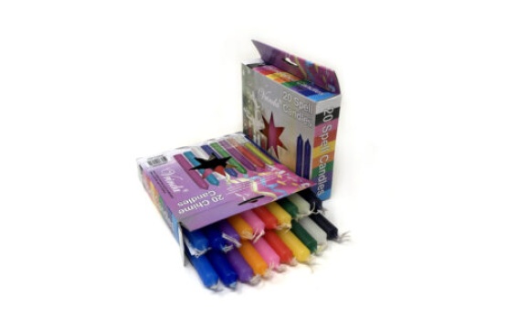 Multi Color Candle Set of 20, 4 Inch Long