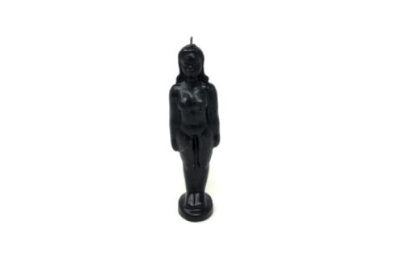 Black Female Figurine Candle 6.5 Inches