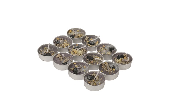 Black Tealight Candles Set of 18