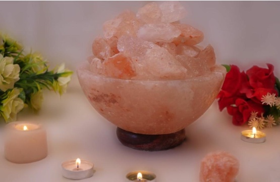 Round Globe Basket Salt Lamp