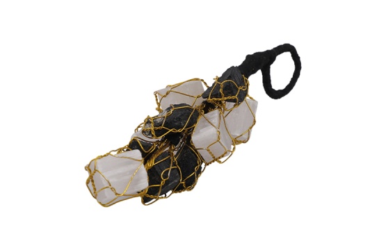 Black Tourmaline and Selenite Hanger