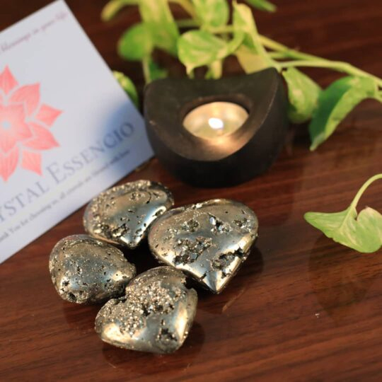Golden Pyrite Heart Shape Crystal