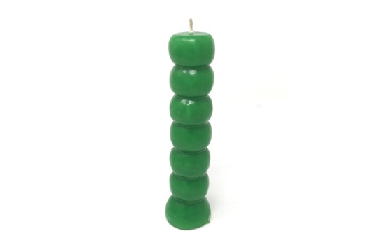 Green Knob Candle ( 7 Inches)