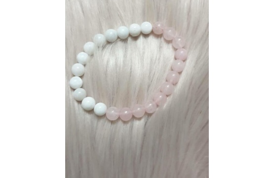 Moonstone and rose quartz for self love