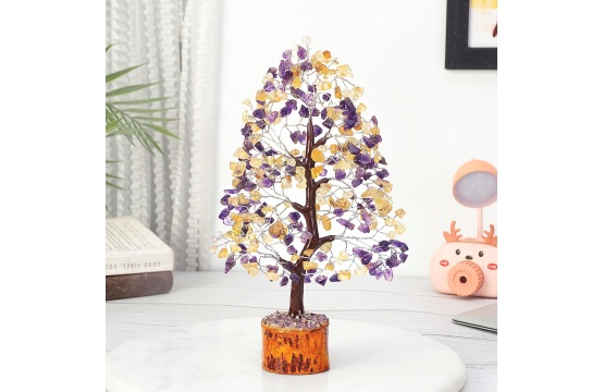 Amethyst citrine tree for luck