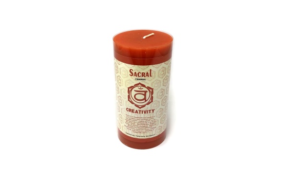 Sacral Chakra Pillar Candle ( 3*6) orange
