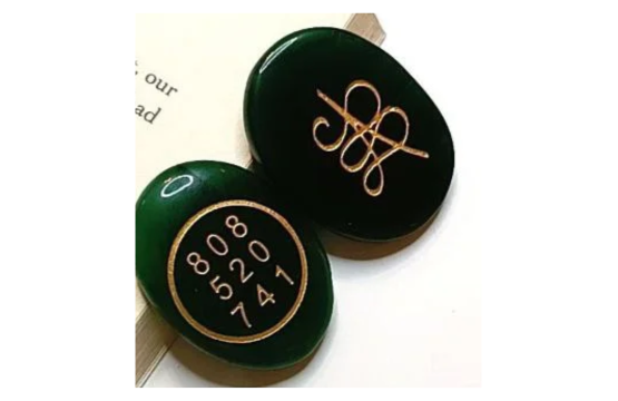 Green Jade Zibu symbol coin for Abundance